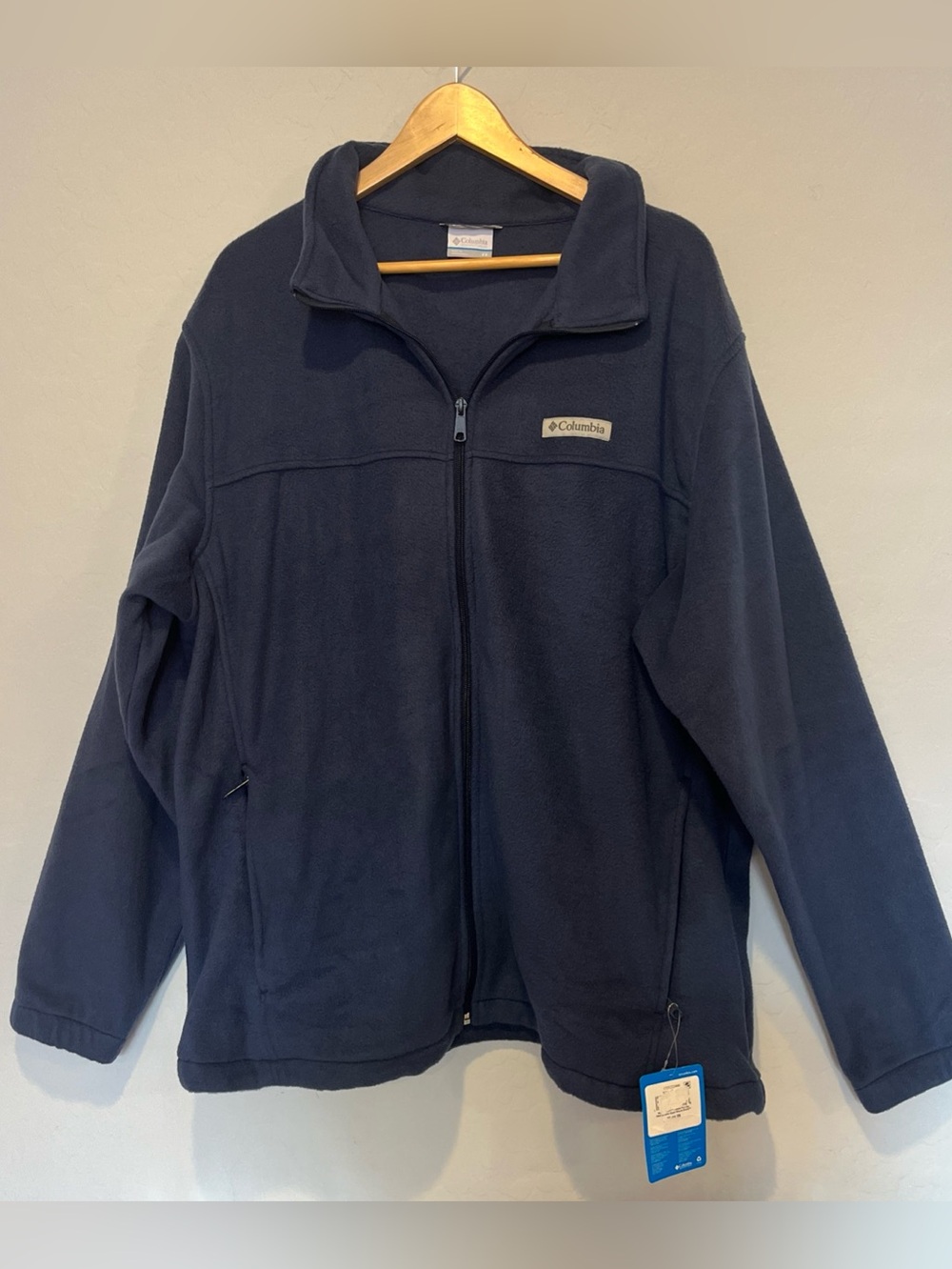 COLUMBIA Men’s Size 2X Blue Mountain Full Zip Fleece Jacket Outdoors Hiking
